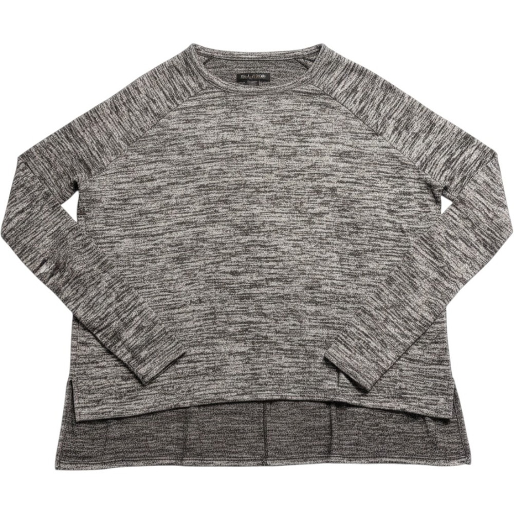 Rag & Bone Jean Grey Space Dye Raglan Long Sleeve High Low Knit Top Small